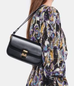 A.P.C. Sac Grace Baguette Cuir Lisse Noir -jerome dreyfuss shop unnamed file 2475