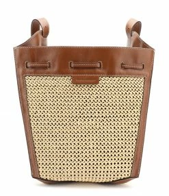 ISABEL MARANT Sac Seau Buky Raphia Cognac Naturel