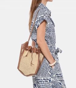 ISABEL MARANT Sac Seau Buky Raphia Cognac Naturel -jerome dreyfuss shop unnamed file 2481