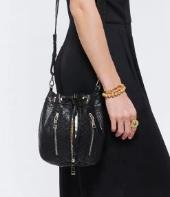 SISTA PARIS Sac Amber Python Noir Argenté -jerome dreyfuss shop unnamed file 2499