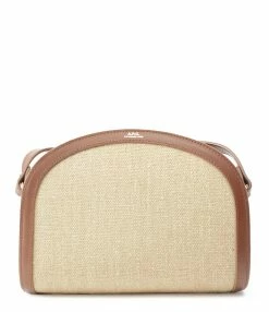 A.P.C. Sac Demi-Lune Cuir Noisette Beige