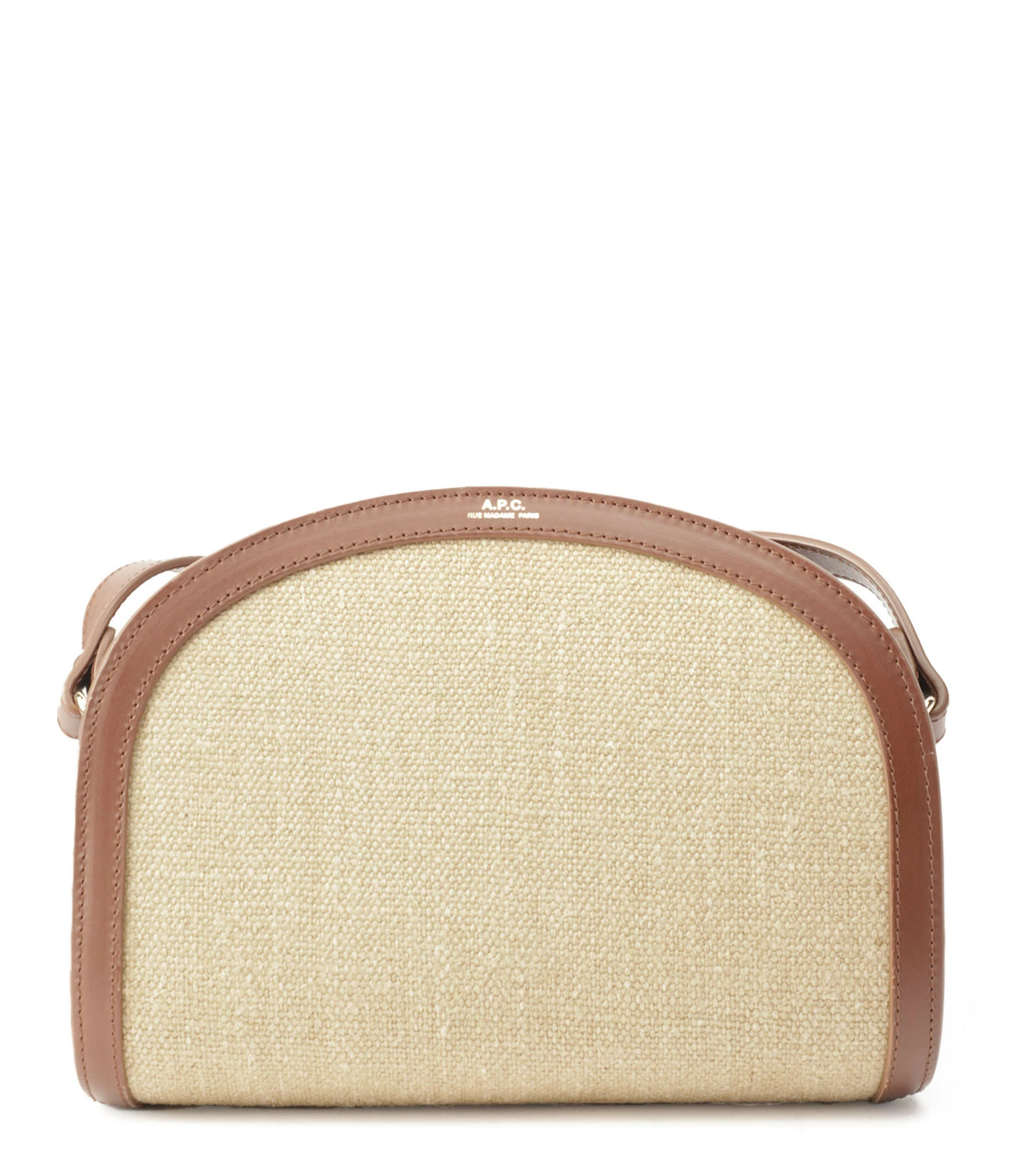 A.P.C. Sac Demi-Lune Cuir Noisette Beige 3 A.P.C. Sac Demi-Lune Cuir Noisette Beige