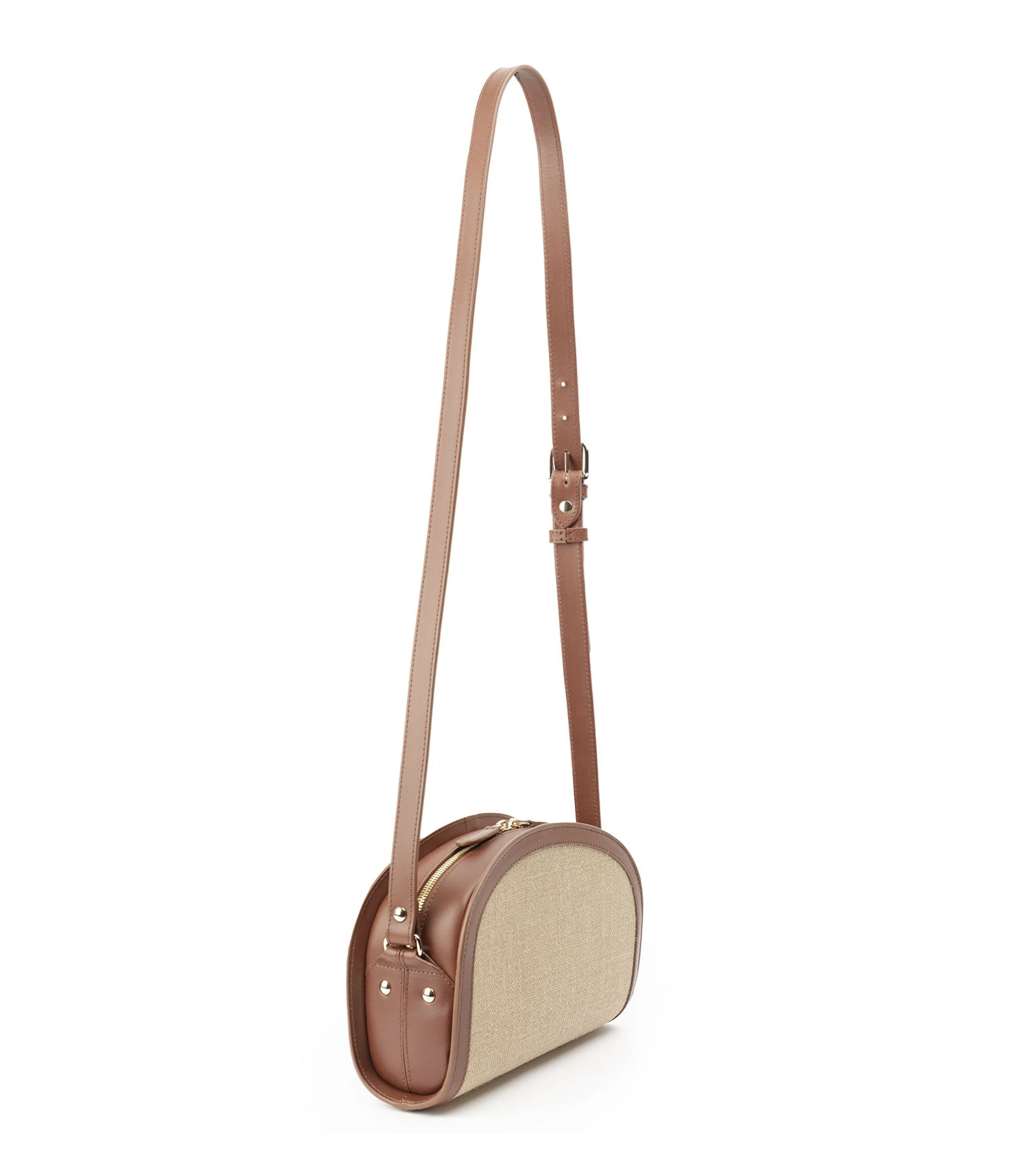 A.P.C. Sac Demi-Lune Cuir Noisette Beige 4 A.P.C. Sac Demi-Lune Cuir Noisette Beige – Image 2