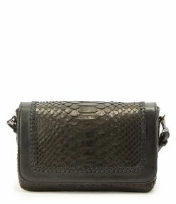 SISTA PARIS Sac Lou Cuir Python Noir