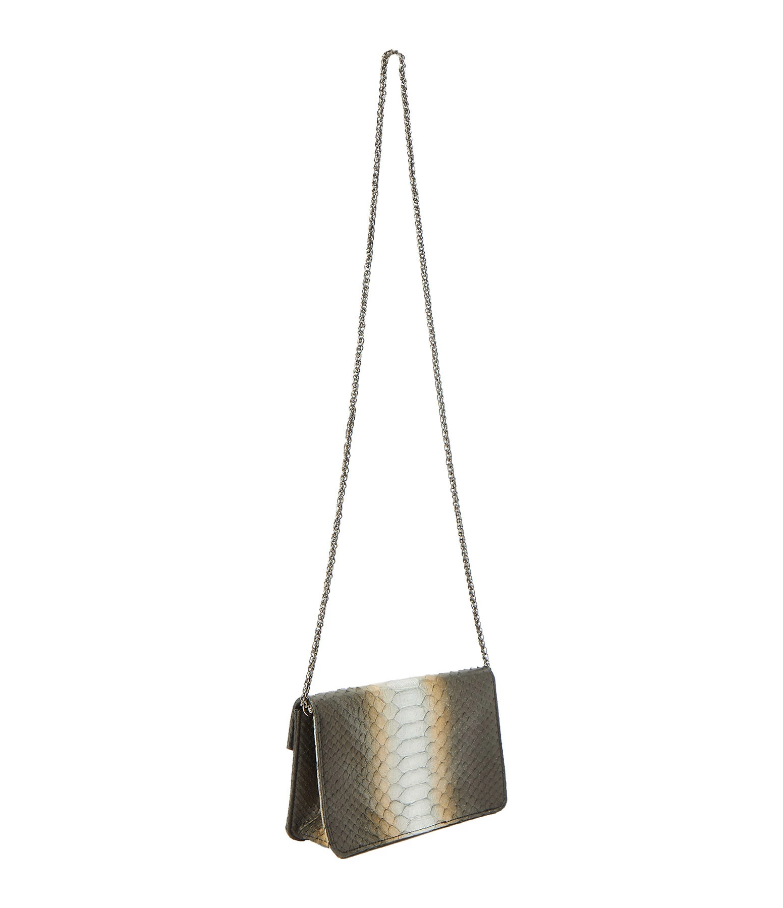 SISTA PARIS Sac Sam Cuir Python Noir Métallique 5 SISTA PARIS Sac Sam Cuir Python Noir Métallique – Image 3