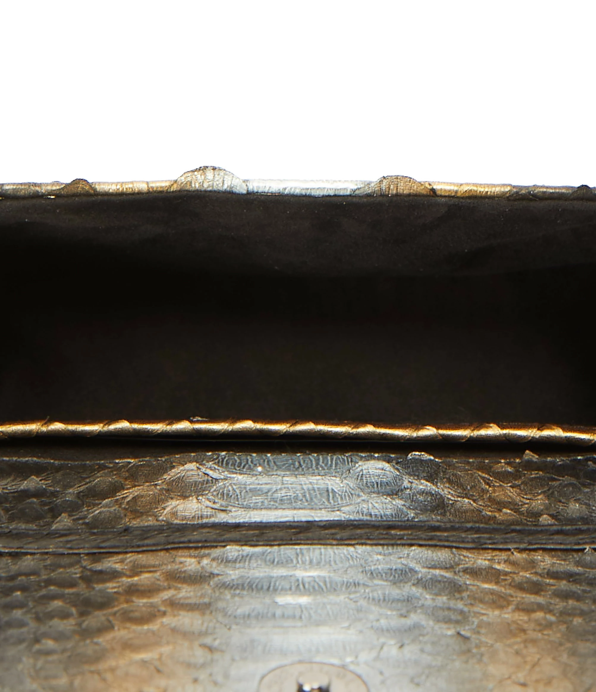 SISTA PARIS Sac Sam Cuir Python Noir Métallique 6 SISTA PARIS Sac Sam Cuir Python Noir Métallique – Image 4