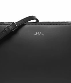 A.P.C. Sac Sarah Cuir Lisse Noir -jerome dreyfuss shop unnamed file 2538