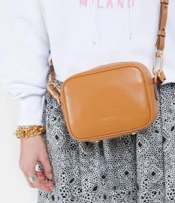 VANESSA BRUNO Sac Holly Cuir Lisse Biscuit -jerome dreyfuss shop unnamed file 2563