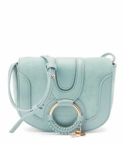 SEE BY CHLOE Sac Hana Mini Double Cuir Sterling Blue