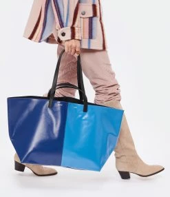 CAHU Cabas Pratique M Toile Bleu -jerome dreyfuss shop unnamed file 259