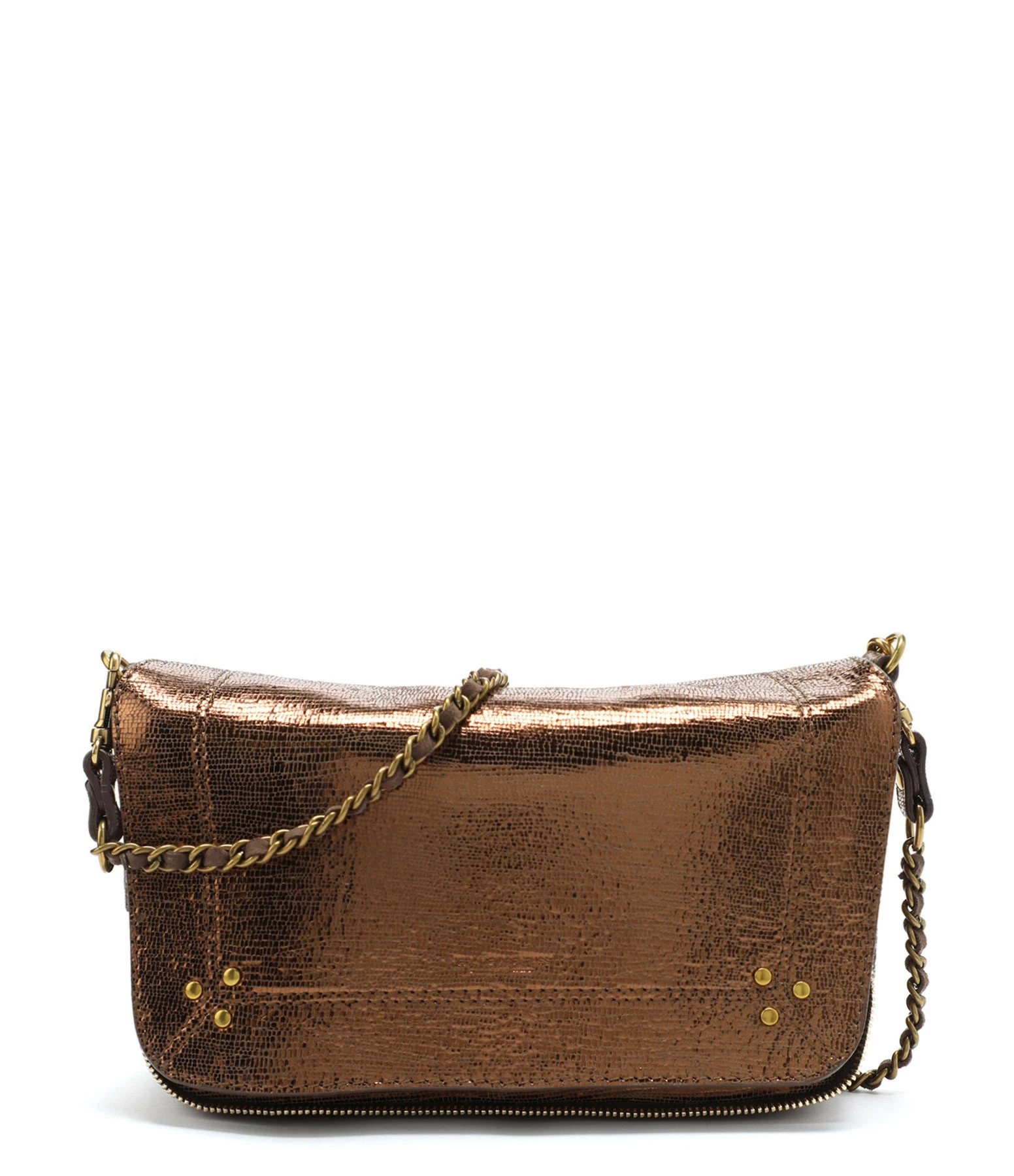 JEROME DREYFUSS Sac Bobi S Cuir Lamé Bronze 3 JEROME DREYFUSS Sac Bobi S Cuir Lamé Bronze