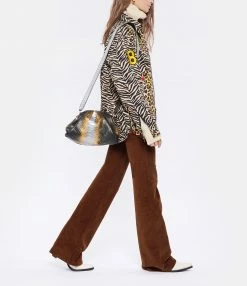 SISTA PARIS Sac Big Uniq Cuir Souple Python Noir Métallique -jerome dreyfuss shop unnamed file 2628