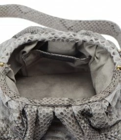 SISTA PARIS Sac Big Uniq Cuir Souple Python Gris Foncé -jerome dreyfuss shop unnamed file 2631