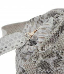 SISTA PARIS Sac Big Uniq Cuir Souple Python Gris Foncé -jerome dreyfuss shop unnamed file 2632