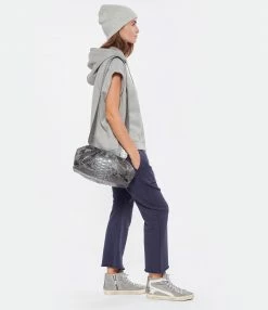 SISTA PARIS Sac Big Uniq Cuir Souple Python Gris Foncé -jerome dreyfuss shop unnamed file 2635