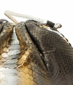 SISTA PARIS Sac Baby Uniq Cuir Souple Python Noir Métallique -jerome dreyfuss shop unnamed file 2639