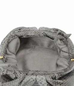 SISTA PARIS Sac Baby Uniq Cuir Souple Python Gris Foncé -jerome dreyfuss shop unnamed file 2644