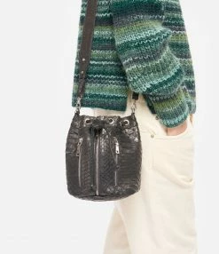 SISTA PARIS Sac Amber Cuir Python Noir -jerome dreyfuss shop unnamed file 2652