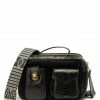 CLARIS VIROT Sac César Python Noir