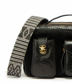 CLARIS VIROT Sac César Python Noir -jerome dreyfuss shop unnamed file 2676