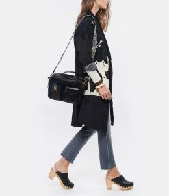 CLARIS VIROT Sac César Python Noir -jerome dreyfuss shop unnamed file 2680