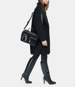 CLARIS VIROT Sac César Python Noir -jerome dreyfuss shop unnamed file 2681