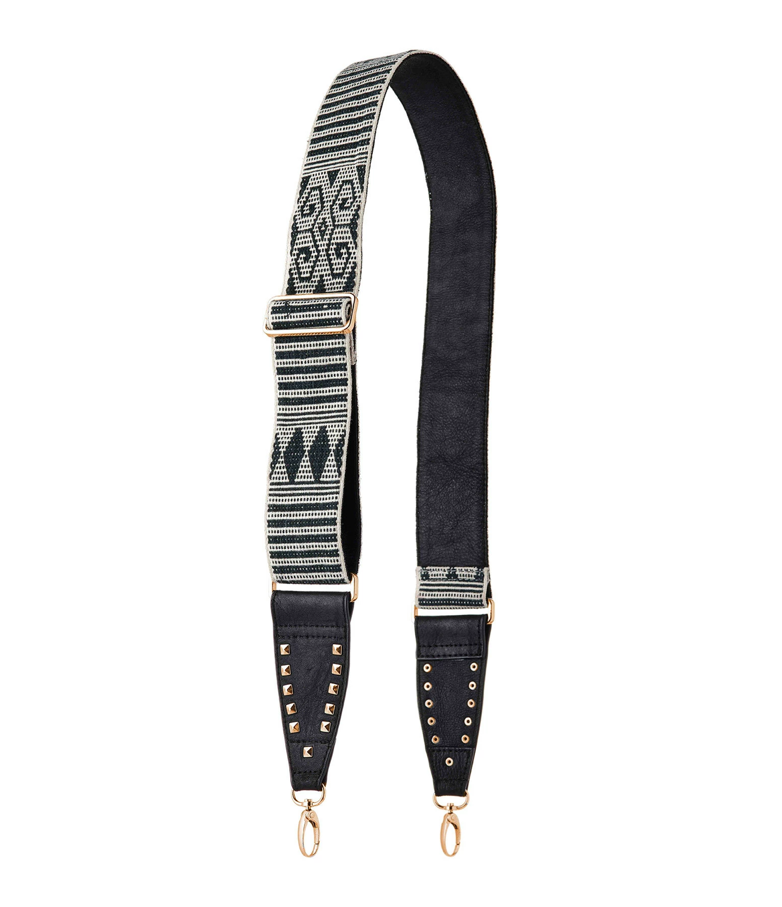 CLARIS VIROT Bandoulière Tissée Noir Doré 3 CLARIS VIROT Bandoulière Tissée Noir Doré