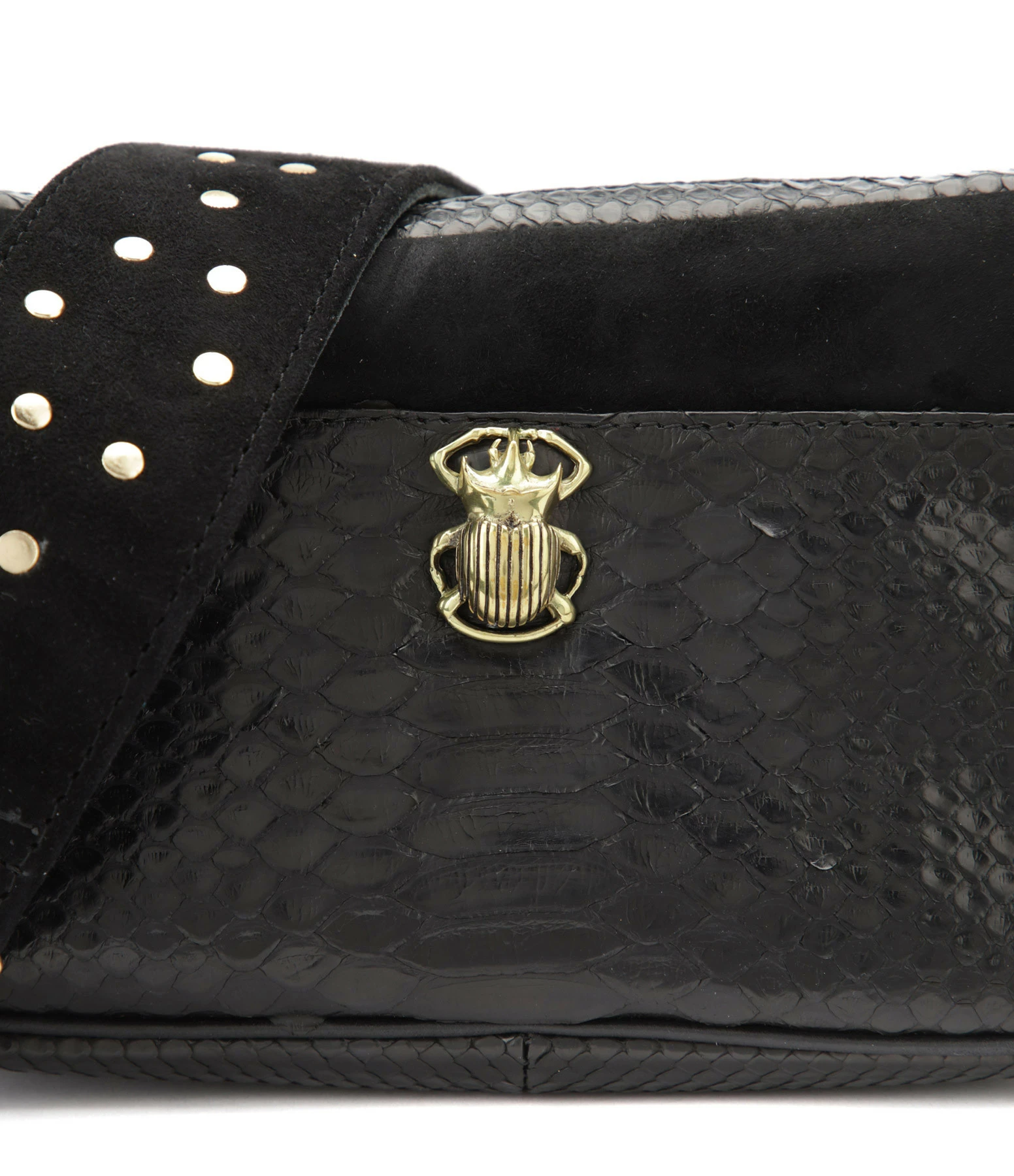 CLARIS VIROT Sac Lily Python Noir 5 CLARIS VIROT Sac Lily Python Noir – Image 3