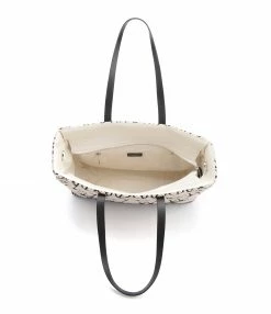 GOLDEN GOOSE Cabas California Jacquard Cuir Blanc Noir -jerome dreyfuss shop unnamed file 269