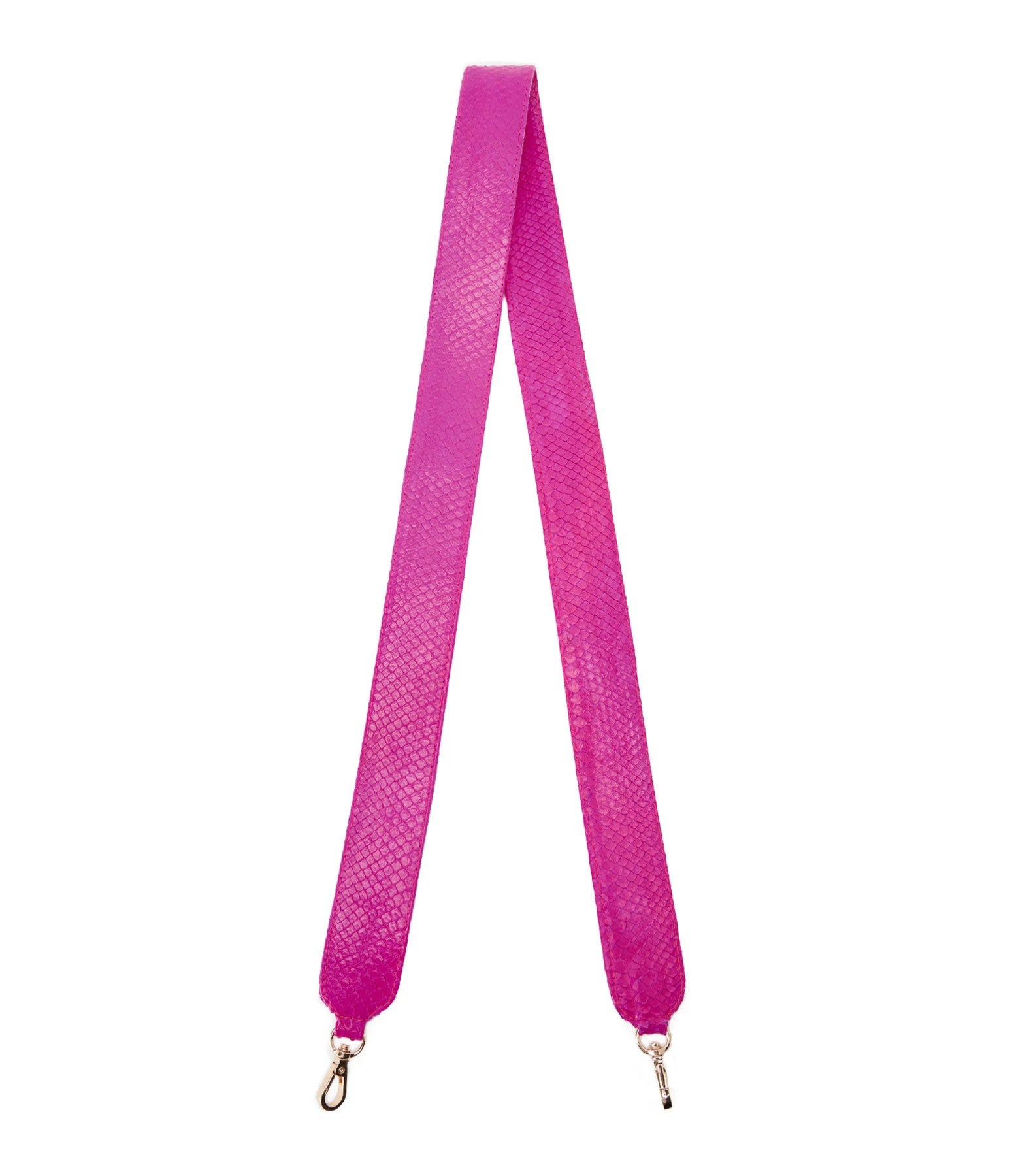 SISTA PARIS Sac Cuir Souple Python Rose Électrique 4 SISTA PARIS Sac Cuir Souple Python Rose Électrique – Image 2