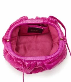 SISTA PARIS Sac Baby Uniq Cuir Souple Python Rose Électrique -jerome dreyfuss shop unnamed file 2701