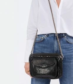 CLARIS VIROT Sac Big Charly Python Chaîne Argentée Noir 10 CLARIS VIROT Sac Big Charly Python Chaîne Argentée Noir -jerome dreyfuss shop unnamed file 2721