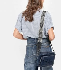 CLARIS VIROT Bandoulière Tissée Noir Argent -jerome dreyfuss shop unnamed file 2727