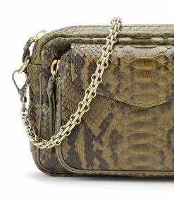 CLARIS VIROT Sac Charly Python Kaki Foncé 9 CLARIS VIROT Sac Charly Python Kaki Foncé -jerome dreyfuss shop unnamed file 2731