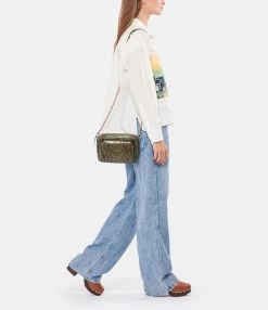 CLARIS VIROT Sac Charly Python Kaki Foncé 11 CLARIS VIROT Sac Charly Python Kaki Foncé -jerome dreyfuss shop unnamed file 2733