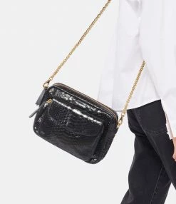 CLARIS VIROT Sac Big Charly Python Chaîne Dorée Noir 12 CLARIS VIROT Sac Big Charly Python Chaîne Dorée Noir -jerome dreyfuss shop unnamed file 2747