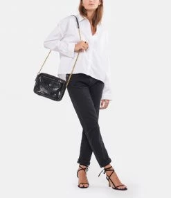 CLARIS VIROT Sac Big Charly Python Chaîne Dorée Noir 13 CLARIS VIROT Sac Big Charly Python Chaîne Dorée Noir -jerome dreyfuss shop unnamed file 2748