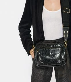 CLARIS VIROT Sac Big Charly Python Chaîne Dorée Noir 14 CLARIS VIROT Sac Big Charly Python Chaîne Dorée Noir -jerome dreyfuss shop unnamed file 2749