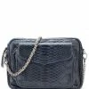 CLARIS VIROT Sac Big Charly Python Navy Argentée
