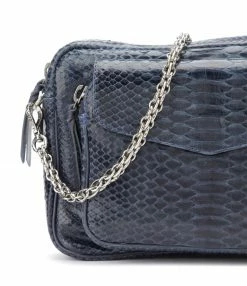 CLARIS VIROT Sac Big Charly Python Navy Argentée -jerome dreyfuss shop unnamed file 2753