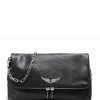 ZADIG & VOLTAIRE Sac Rocky Cuir Grainé Noir -jerome dreyfuss shop unnamed file 2775