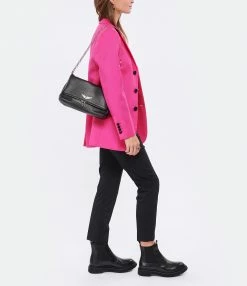 ZADIG & VOLTAIRE Sac Rocky Cuir Grainé Noir -jerome dreyfuss shop unnamed file 2783