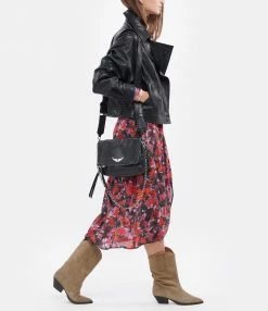 ZADIG & VOLTAIRE Sac Rocky Clous Cuir Grainé Noir -jerome dreyfuss shop unnamed file 2789