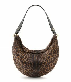 JEROME DREYFUSS Sac Paul Lune Cuir Suédé Léopard