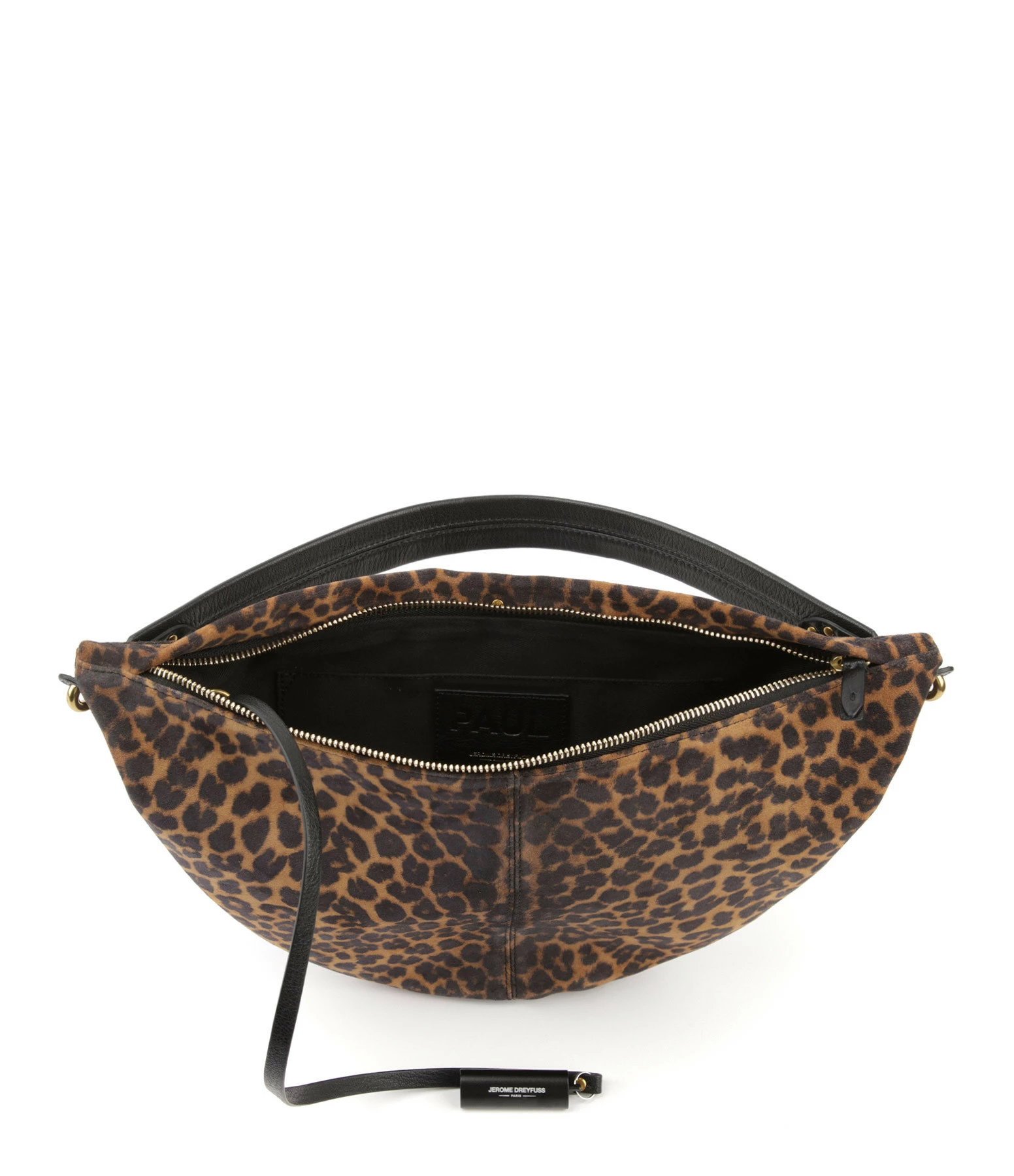 JEROME DREYFUSS Sac Paul Lune Cuir Suédé Léopard 5 JEROME DREYFUSS Sac Paul Lune Cuir Suédé Léopard – Image 3