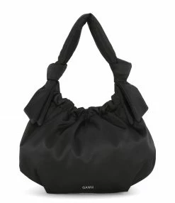 GANNI Sac Hobo Medium Recyclé Noir