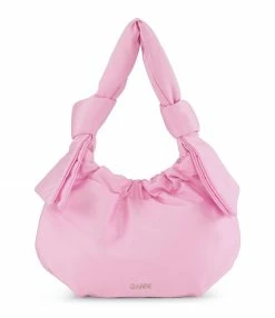 GANNI Sac Hobo Small Recyclé Lilas Clair