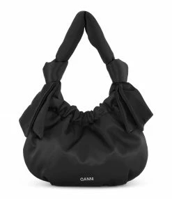 GANNI Sac Hobo Small Recyclé Noir