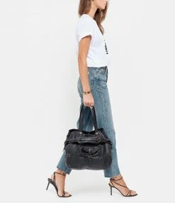 JEROME DREYFUSS Sac Billy M Cuir Grainé Noir Brass -jerome dreyfuss shop unnamed file 2855