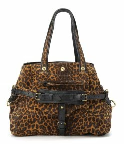 JEROME DREYFUSS Sac Billy M Cuir Suédé Léopard